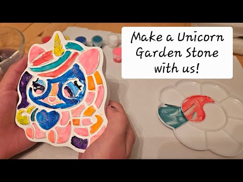 Watch us make Gadetouq unicorn stepping stones DIY kit