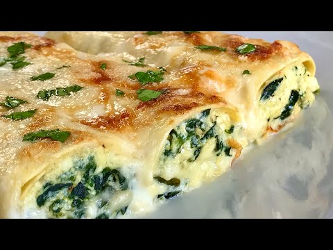 CANELONES DE RICOTA Y ESPINACAS I RECETA FÁCIL⭐️⭐️⭐️⭐️⭐️