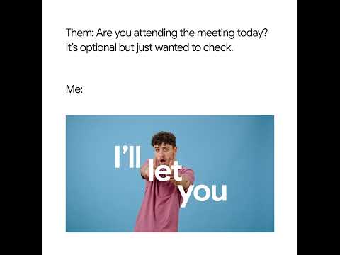 Have you attended an optional meeting today? 🧐 #Shorts
