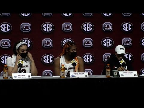 POSTGAME: Aliyah Boston, Brea Beal, Dawn Staley on Arkansas — 3/4/22