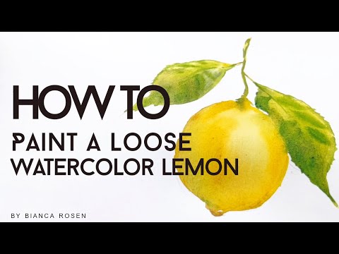 How to Paint a Loose Watercolor Lemon