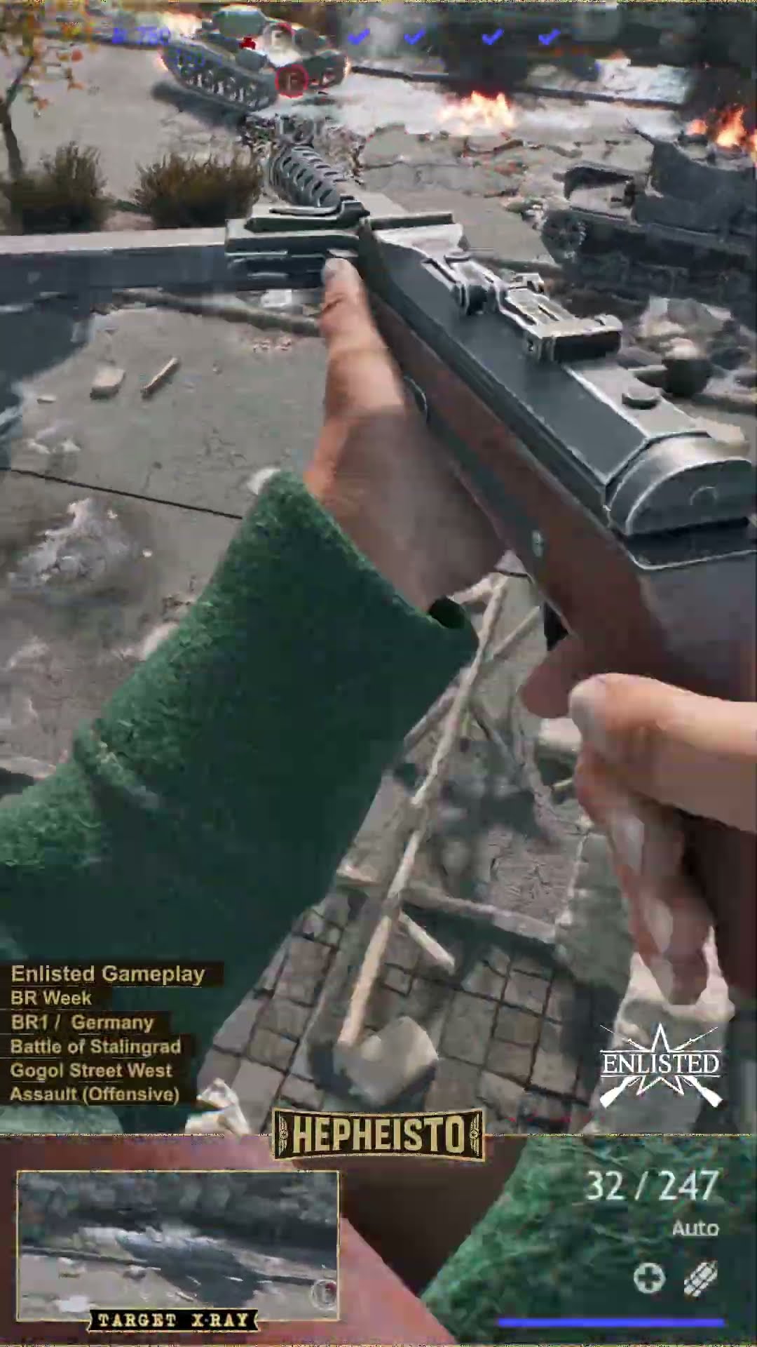 Partisan eliminates Tank T-60 with Explosion Pack