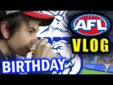 FOOTY ON MY BIRTHDAY! North Melbourne vs Western Bulldogs AFL Matchday Vlog
