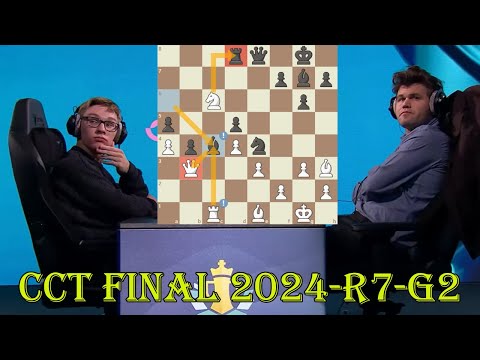 Denis Lazavik vs Magnus Carlsen || CCT Final 2024  -R7 - G2