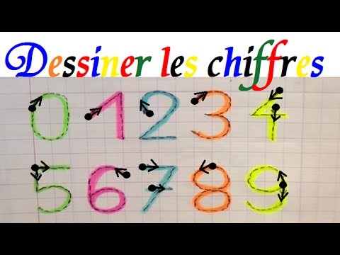 Maths maternelle en ligne : Tracer et dessiner les chiffres de 0 à 9