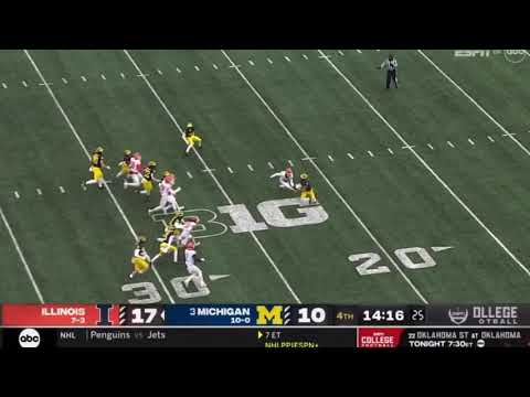 Illinois vs Michigan Fourth Quarter Highlights | 2022 College Football | 11/19/2022