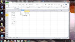 Calculating Average and Standard Deviation Using Microsoft Excel