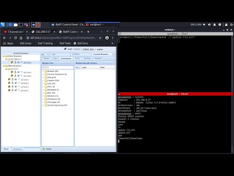 How to use Beef to get a reverse shell Social Engineering