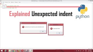 How to solve Unexpected Indent error in Python