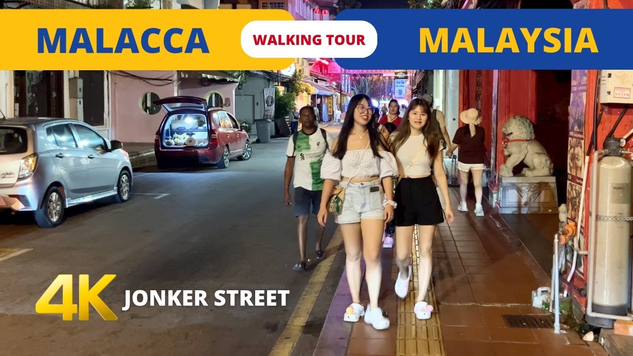 Walking in MALACCA MALAYSIA 🇲🇾 Evening tour along Jonker street