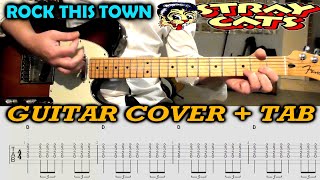 Rock This Town GUITAR TAB COVER Stray Cats | Rockabilly Brian Setzer Lesson