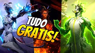 OBERON, DELUXE ZEPHYR, ARMADURAS, COSMÉTICOS, DECORAÇÕES E BOOSTERS - TUDO DE GRAÇA NO WARFRAME!