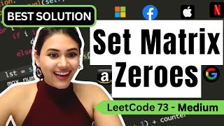 YouTube video 'Set Matrix Zeroes - LeetCode 73 - Python'