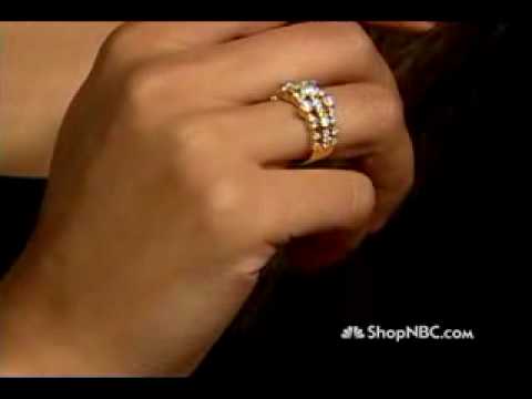 R7475 Sonia Bitton 14K WG or YG Diamond Three Row Ring