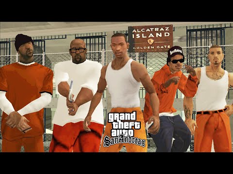 What Happens if CJ, Big Smoke, Ryder and Sweet Go To ALCATRAZ PRISON in GTA SAN ANDREAS? (EPIC)