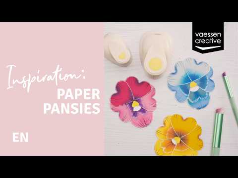 Create Pansy Flowers with Cardstock, Punches & Ink | Step-by-Step Tutorial