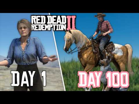 I SURVIVED 100 DAYS IN A REALISTIC HORSE GAME - Red Dead Redemption 2 | Pinehaven