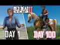 I SURVIVED 100 DAYS IN A REALISTIC HORSE GAME Red Dead Redemption 2 Pinehaven