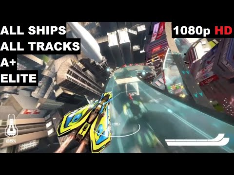 WipEout 2048 All Tracks / Circuits A+ Elite + All Ships Omega Collection PS4 Gameplay