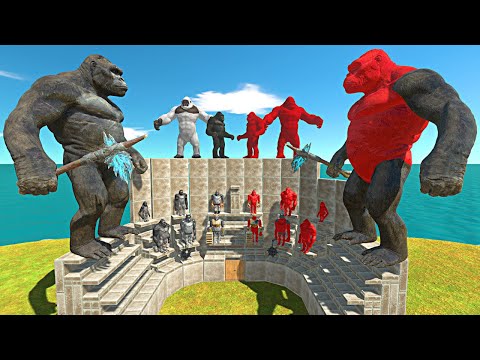 Big Fight in Legendary Arena | Mutant Primates vs Red Fake Itself - Animal Revolt Battle Simulator