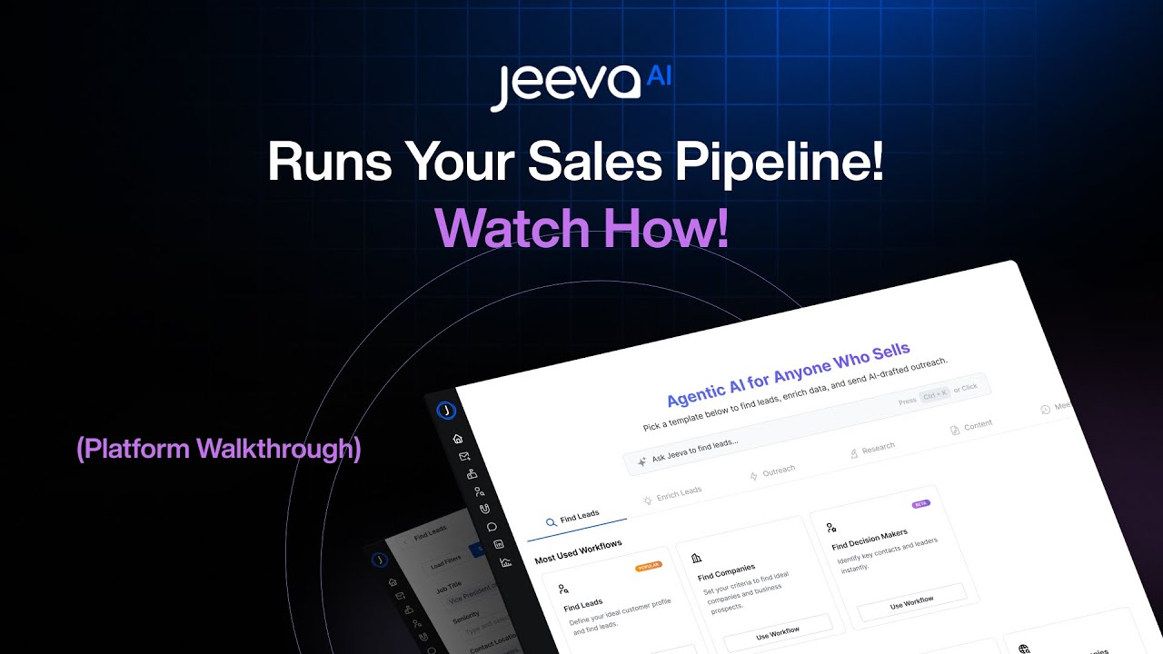 Jeeva AI Full Tutorial: Lead Generation, Enrichment & Multi-Channel Campaign Setup (Step-by-Step)