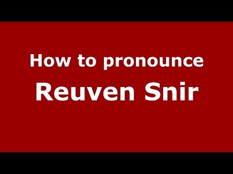 How to pronounce Reuven Snir (Arabic/Iraq) - PronounceNames.com