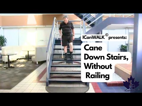 ICanWALK© - Cane - Down Stairs, Without Railing (English)
