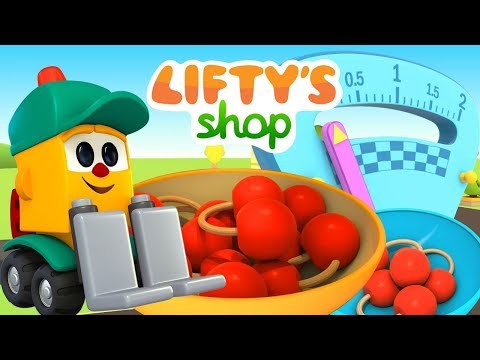 Liftys Laden: Skoop kauft Kirschen. Zeichentrickfilm auf Deutsch.