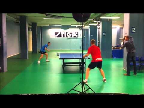 STIGA superstar Xu Xin at the photosession in Sweden