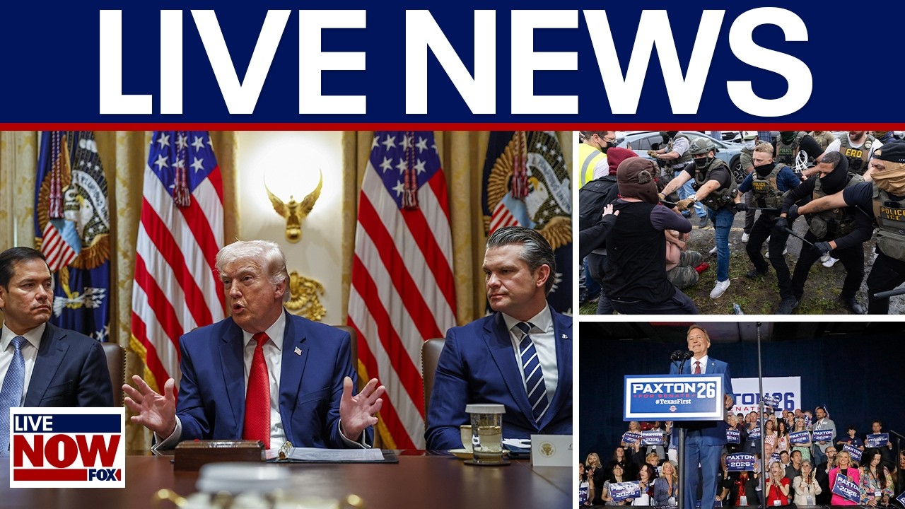 LIVE NEWS: Trump Iran emergency cabinet meeting, NJ ICE protests, Paxton wins primary & more