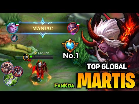 MANIAC! Martis Hypercarry Gameplay [ Top Global Martis Best Build 2022 ] By FanKda - Mobile Legends