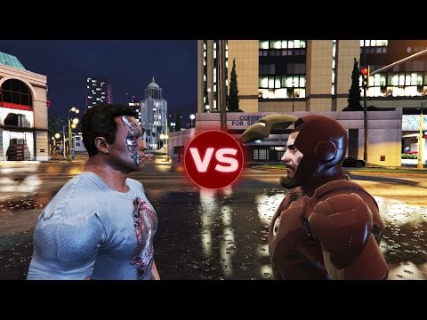 Terminator VS Ironman - Epic Battle (GTA 5)