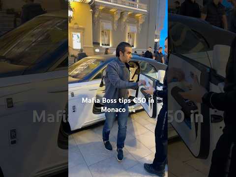 Mafia Boss tips €50 in Monaco 💸 #monaco #automobile #rich #luxury #mafia