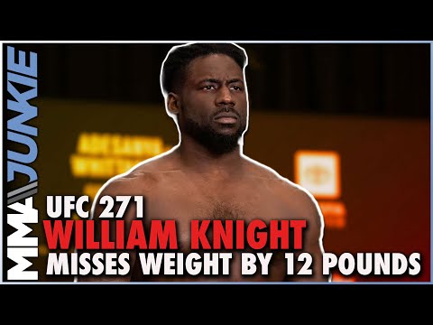 William Knight misses weight by 12 POUNDS! 😱 | #UFC271 weigh-in highlight