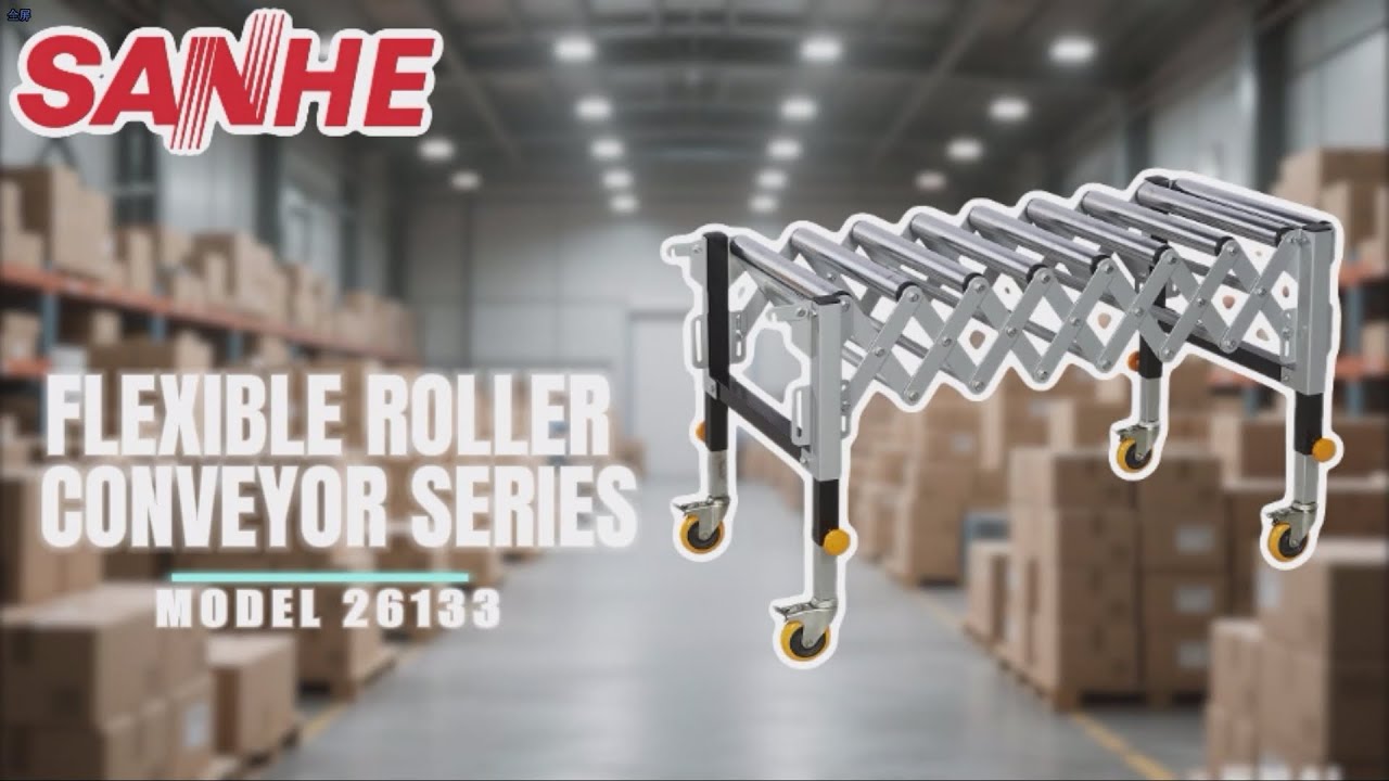 Flexible Roller Conveyor Table Demo | Adjustable & Customizable Conveyor System for Industrial Use