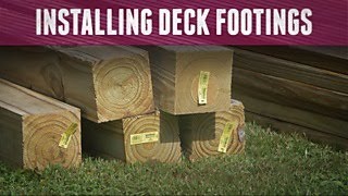 How to Install Deck Footings - DIY Network