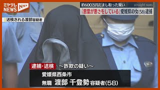 「悪霊が悪さ…祈祷してもらう必要ある」祈祷料として仙台の女性から600万円だまし取る、愛媛の女（58）逮捕・送検