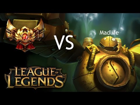 Madlife Blitzcrank vs Gold Elo - League of Legends