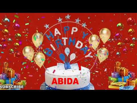 ABIDA Happy Birthday Song | Happy Birthday To You | Happy Birthday Wishes With Name ABIDA