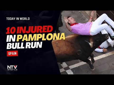 Spain: 10 injured in Pamplona bull run