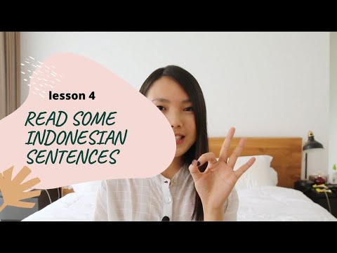 LESSON 4 - Read Some Indonesian Sentences - LEARNING INDONESIAN LANGUAGE