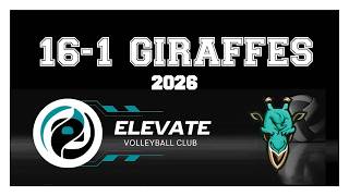 Elevate 16-Grumpy giraffes volleyball video