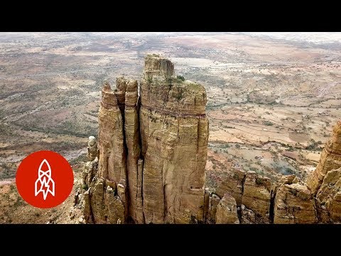 Etiopský chrám v oblacích