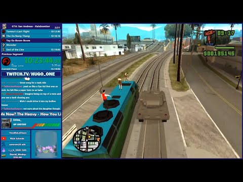 GTA San Andreas Rainbomizer Speedrun - FOLLOW THAT TRAIN!