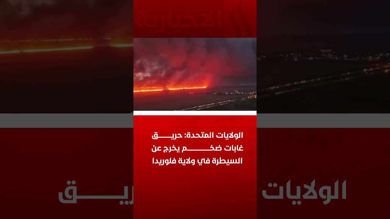فيديو | الولايات المتحدة: حريق غابات ضخم يخرج عن السيطرة في ولاية فلوريدا
