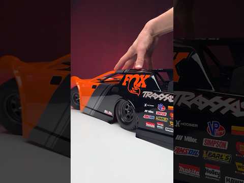 Warming up before the race! Traxxas Slash Late Model dirt oval racer. BL-2s, Hoosier tires