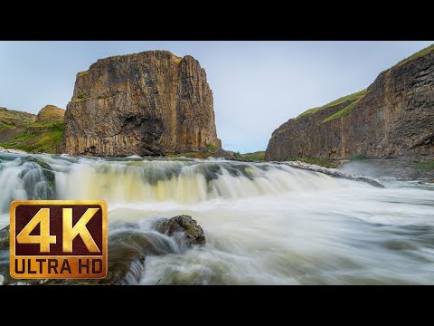 4K ūdenskritums - 5 stundas ilgs ūdens baltais troksnis - dabas relaksācijas video - Palūzas ū