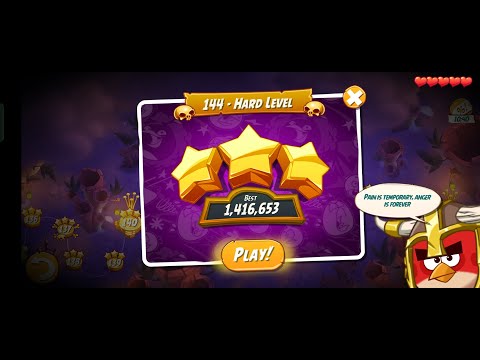 Angry Birds 2 | Level 144 | Hard Level | Hitting Fun | Angry Bird 2 Show