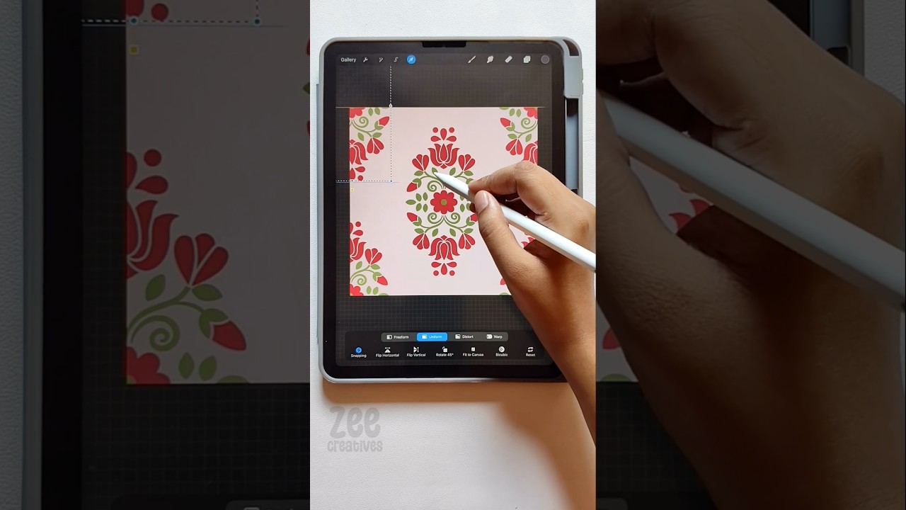 How to make seamless pattern in #procreate #tutorial #shorts #digitalart #viralvideo #ipad #drawing
