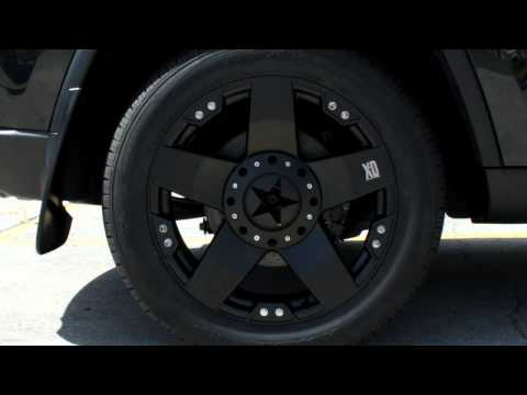 2012 Jeep Grand Cherokee custom rims 20" inch KMC XD Rockstars Black Wheels
